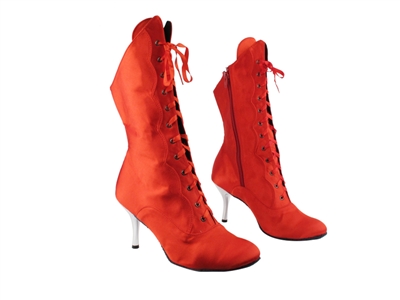 Style 3301 112 Red Satin Boot - Dance Footwear | Blue Moon Ballroom Dance Supply