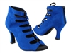latin 3304 blue suede Ankle  Dance Boot - Dance Boot | Blue Moon Ballroom Dance Supply