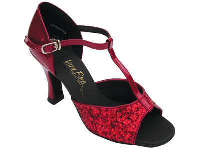 Style 5004 Red Sparkle - Women's Dance Shoes | Blue Moon Ballroom Dance Supply