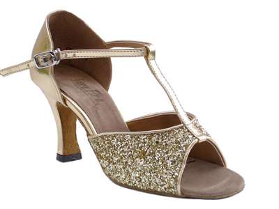 Style 5004 Gold Sparkle - Women's Dance Shoes | Blue Moon Ballroom Dance Supply