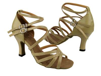 Style 5008 Tan Leather - Women's Dance Shoes | Blue Moon Ballroom Dance Supply