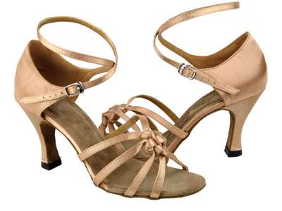 Style 5011 Brown Satin - Women's Dance Shoes | Blue Moon Ballroom Dance Supply