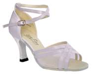 VF 5017 White Satin & White Mesh - Women's Dance Shoes | Blue Moon Ballroom Dance Supply