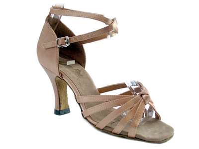 Style 6005 Brown Satin - Women's Dance Shoes | Blue Moon Ballroom Dance Supply