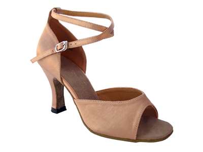 Style 6012 Brown Satin - Women's Dance Shoes | Blue Moon Ballroom Dance Supply