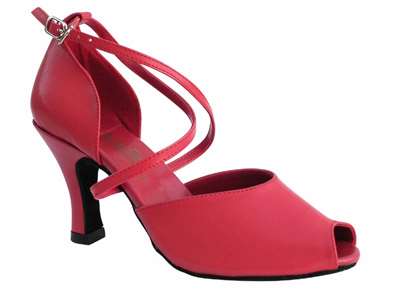 Style 6033 Red Leather - Women's Dance Shoes | Blue Moon Ballroom Dance Supply