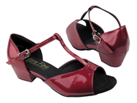 Style 801G Girls Red Patent - Girls Dance Shoes | Blue Moon Ballroom Dance Supply