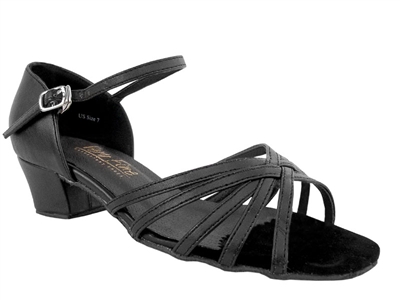 Style 802 Black Leather Cuban Heel - Women's Dance Shoes | Blue Moon Ballroom Dance Supply