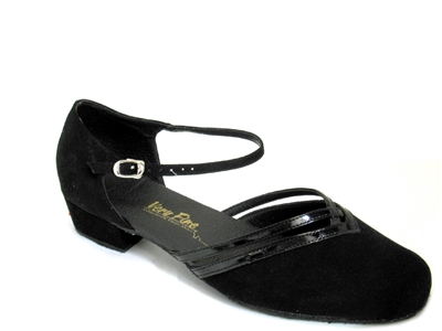 Style 8881 Black Nubuck & Black Trim - Women's Dance Shoes | Blue Moon Ballroom Dance Supply