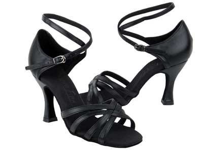Style C1606 Black Leather - Ladies Dance Shoes | Blue Moon Ballroom Dance Supply