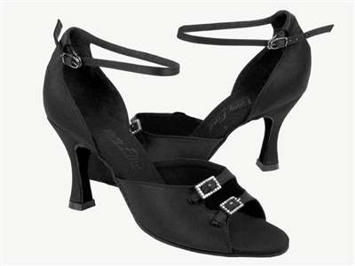 Style C1620 Black Satin - Ladies Dance Shoes | Blue Moon Ballroom Dance Supply