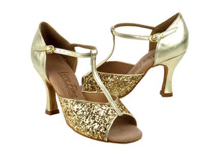 Style C5004 Gold Sparkle - Ladies Dance Shoes | Blue Moon Ballroom Dance Supply