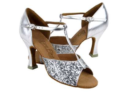 Style C5004 Silver Sparkle - Ladies Dance Shoes | Blue Moon Ballroom Dance Supply