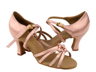 Style C5011 Flesh Satin - Ladies Dance Shoes | Blue Moon Ballroom Dance Supply