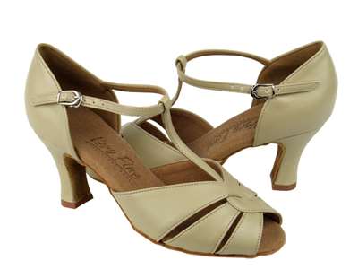 Style C6006 Beige Leather - Ladies Dance Shoes | Blue Moon Ballroom Dance Supply