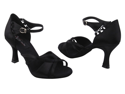 Style CD2056 Black Satin - Women's Dance Shoes | Blue Moon Ballroom Dance Supply