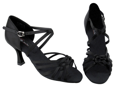 CD2151 Black Satin - Women's Dance Shoes | Blue Moon Ballroom Dance Supply