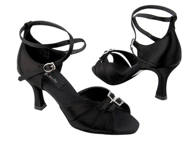 Style CD2176 Black Satin - Women's Dance Shoes | Blue Moon Ballroom Dance Supply