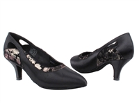 VF CD5505 Black Satin - Ladies Dance Shoes | Blue Moon Ballroom Dance Supply