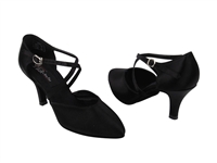 VF CD6017 Black Satin - Ladies Dance Shoes | Blue Moon Ballroom Dance Supply