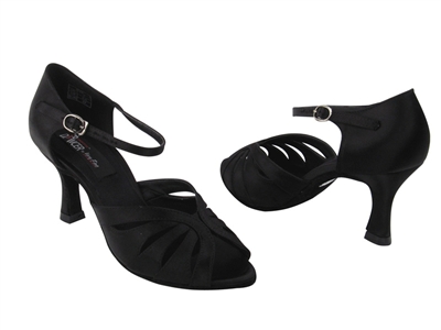 Style CD6100 Black Satin - Women's Dance Shoes | Blue Moon Ballroom Dance Supply
