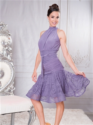Style D014 Short Reversible Halter Corset Dress - Women's Dancewear  | Blue Moon Ballroom Dance Supply
