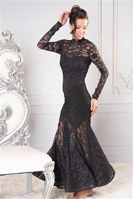 Style D910 - Long Angelica Dress - Women's Dancewear  | Blue Moon Ballroom Dance Supply