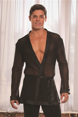 Style MS18 Mesh Kimono Shirt - Men's Dancewear | Blue Moon Ballroom Dance Supply