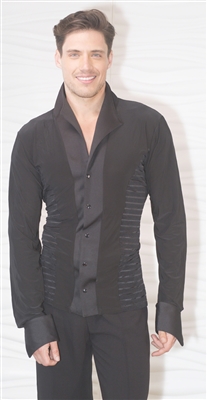 Style MS29 Soft Collar Striped Shirt - Quality Dancewear | Blue Moon Ballroom Dance Supply