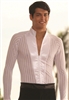 Style MS7 Mandarin Collar Shirt White Stripe - Men's Dancewear | Blue Moon Ballroom Dance Supply