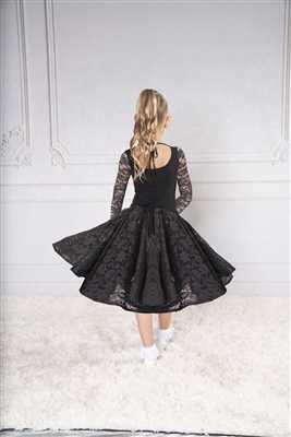 Style DA Girls Ballroom Dance Long Lace Skirt for Dance | Blue Moon Ballroom Dance Supply