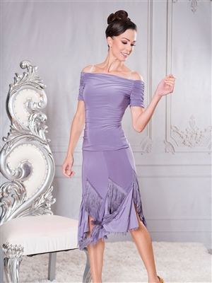 Style T005XXL Ruched Detail Cap Sleeved Top - Women's Dancewear  | Blue Moon Ballroom Dance Supply