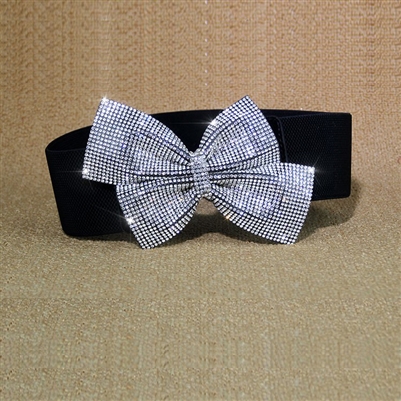 DA Rhinestone Bow Belt - Dance Accessories | Blue Moon Ballroom Dance Supply