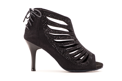 Style Miami Black Bootie Shoe - Gfranco Dancewear | Blue Moon Ballroom Dance Supply