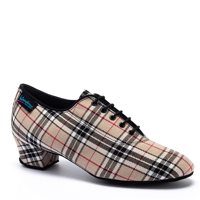 IDS Heather Beige Check Split Sole - Women's Dance Shoes | Blue Moon Ballroom Dance Supply