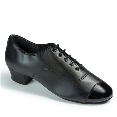 Style IDS Rumba Duo Black Calf & Black Patent - Men's Dance Shoes | Blue Moon Ballroom Dance Supply