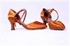 JT2 Tan Satin 2.5"W Smooth Shoe - JT & Tomas Collection | Blue Moon Ballroom Dance Supply