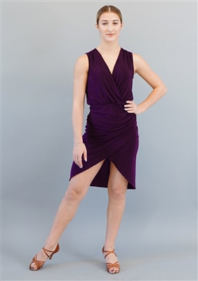 Style Gabriella Short Dress Plum - Women's Dancewear | Blue Moon Ballroom Dance Supply