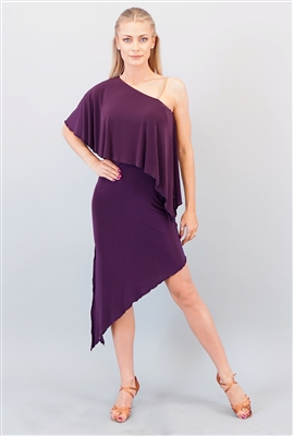 Style Miari Nia Plum Latin Dress - Women's Dancewear | Blue Moon Ballroom Dance Supply