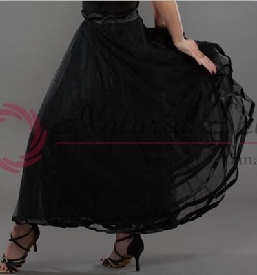 Style NS Sheer Layer Black Ballroom Skirt - Women's Dancewear | Blue Moon Ballroom Dance Supply