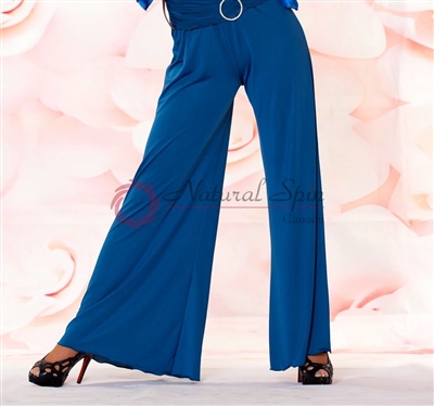 Style NS LP03 Blue Palazzo Pant - Quality Dancewear | Blue Moon Ballroom Dance Supply