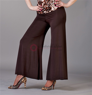 Style NS LP09 Brown Palazzo Pant - Quality Dancewear | Blue Moon Ballroom Dance Supply