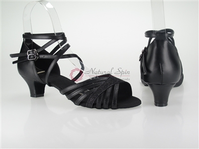 Style NS Quito Black Leather Strappy - Quality Dancewear | Blue Moon Ballroom Dance Supply