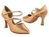 Style PP201 Tan Satin Vegan - Ladies Dance Shoes | Blue Moon Ballroom Dance Supply