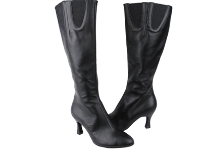 VF PP205 Black Leather Boot - Dance Footwear | Blue Moon Ballroom Dance Supply