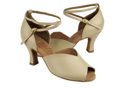 Style S2801 Beige Leather - Ladies Dance Shoes | Blue Moon Ballroom Dance Supply