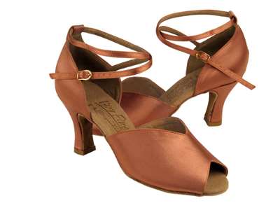 Style S2801 Tan Satin - Ladies Dance Shoes | Blue Moon Ballroom Dance Supply