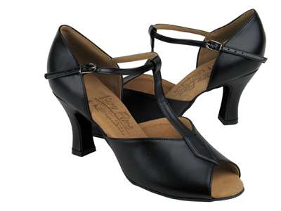 Style S2802 Black Leather - Ladies Dance Shoes | Blue Moon Ballroom Dance Supply