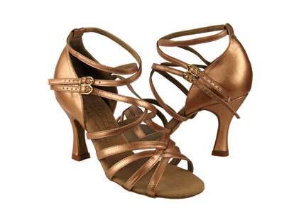 Style S9206 Copper Nude Leather - Ladies Dance Shoes | Blue Moon Ballroom Dance Supply