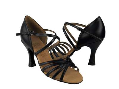 Style S9216 Black Leather - Ladies Dance Shoes | Blue Moon Ballroom Dance Supply